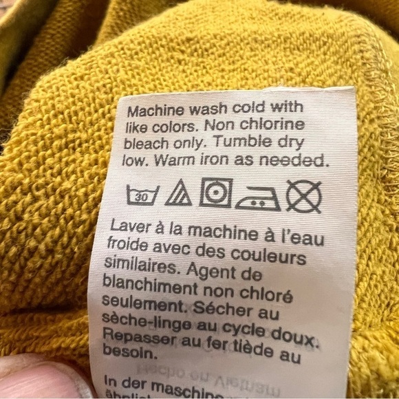 mile(s) Of MADEWELL Goldenrod Cropped Sweatshirt with cowl neck, long sleeves - Picture 8 of 8